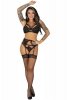 Zmysłowy komplet Pojzon czarny/black LivCo Corsetti Fashion rozmiar - S/M